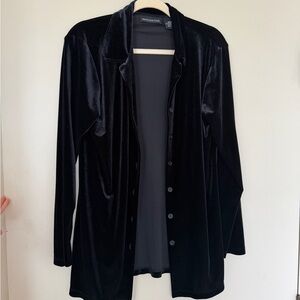 Black Velvet Button-Up Impressions